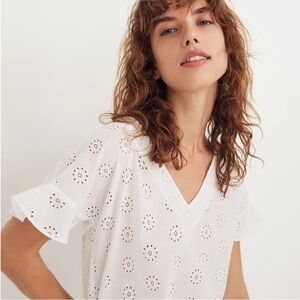 Madewell Eyelet Sundrift White Top